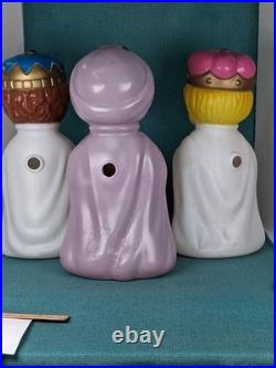 Vintage Child Christmas Blow Mold Three Wise Men General Foam Plastics 18.5 Tal