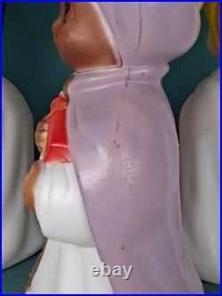 Vintage Child Christmas Blow Mold Three Wise Men General Foam Plastics 18.5 Tal