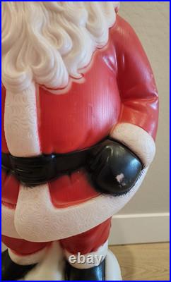 Vintage Christmas 40 General Foam Waving Santa Claus Blue Eyes Blow Mold Light Vintage Christmas 40 General Foam Waving Santa Claus Blue Eyes Blow Mold Light