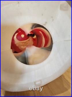 Vintage Christmas 40 General Foam Waving Santa Claus Blue Eyes Blow Mold Light