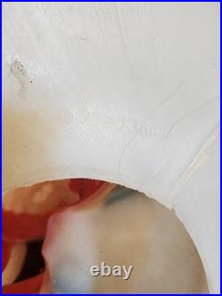 Vintage Christmas 40 General Foam Waving Santa Claus Blue Eyes Blow Mold Light