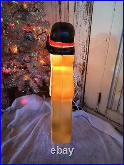 Vintage Christmas Blow Mold Gingerbread Snowman Featherstone Union New Old Stock