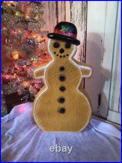Vintage Christmas Blow Mold Gingerbread Snowman Featherstone Union New Old Stock Vintage Christmas Blow Mold Gingerbread Snowman Featherstone Union New Old Stock