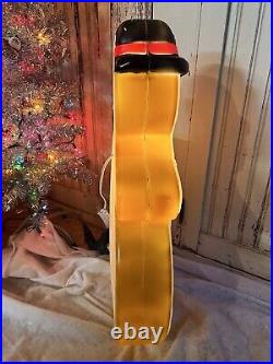 Vintage Christmas Blow Mold Gingerbread Snowman Lighted Union New Old Stock
