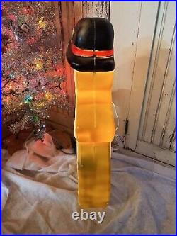 Vintage Christmas Blow Mold Gingerbread Snowman Lighted Union New Old Stock