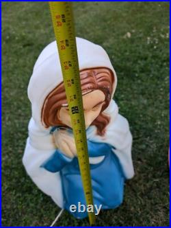 Vintage Christmas Blow Molds Joseph Mary Jesus Baby Empire Nativity 28