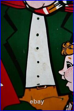 Vintage Christmas Carolers street pole door sign Carols Santa Holiday Display