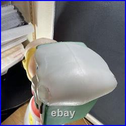 Vintage Christmas Elf Santas Mailbox Lighted Blow Mold Mail General Foam 34