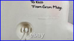 Vintage Christmas Light Blow Mold Santa Face Head 1989 Union Products 7526 Works