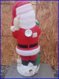 Vintage Christmas Santa & Puppies Blow Mold 43 TPI 1997