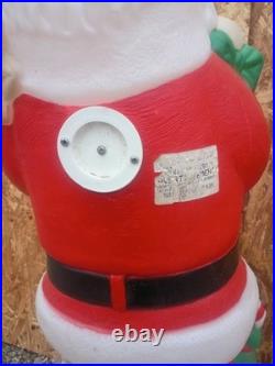 Vintage Christmas Santa & Puppies Blow Mold 43 TPI 1997