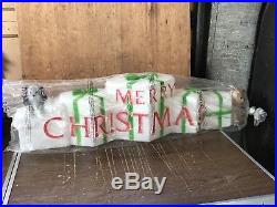 Vintage Christmas Union MERRY CHRISTMAS Blow Mold Decor Don Featherstone Unused