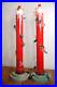 Vintage Christmas lighted candles yard lamps Decor Display red lights antique