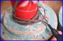 Vintage Christmas lighted candles yard lamps Decor Display red lights antique