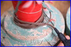 Vintage Christmas lighted candles yard lamps Decor Display red lights antique