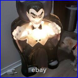 Vintage Count Dracula Vampire Halloween Lighted Blow Mold 36