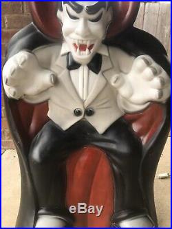 Vintage Count Dracula Vampire Halloween Lighted Blow Mold General Foam 36 HUGE