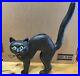 Vintage Don Featherstone Black Cat Blow Mold Yellow Eyes Halloween Outdoor Decor