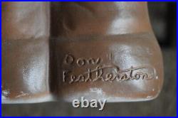 Vintage Don Featherstone Blow Mold Gnome Elf Leprechaun Union Products 28 broom