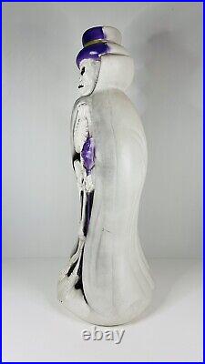 Vintage Don Featherstone Blow Mold Halloween Skeleton Cape Top Hat 33 Inch