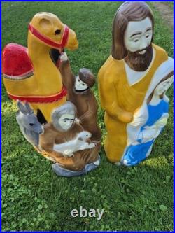 Vintage Don Featherstone Blow Mold Nativity Set
