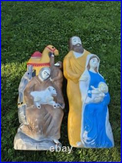 Vintage Don Featherstone Blow Mold Nativity Set