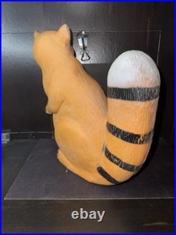 Vintage Don Featherstone Blow Mold Raccoon 1990