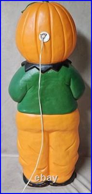 Vintage Don Featherstone Halloween Blow Mold Pumpkin Scarecrow (No Sign)