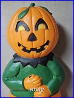Vintage Don Featherstone Halloween Blow Mold Pumpkin Scarecrow (No Sign)