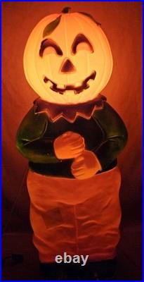 Vintage Don Featherstone Halloween Blow Mold Pumpkin Scarecrow (No Sign)