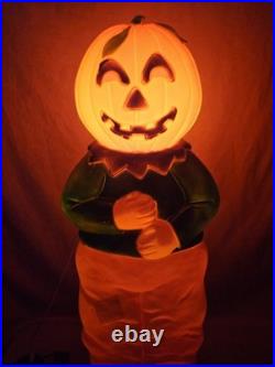 Vintage Don Featherstone Halloween Blow Mold Pumpkin Scarecrow (No Sign)