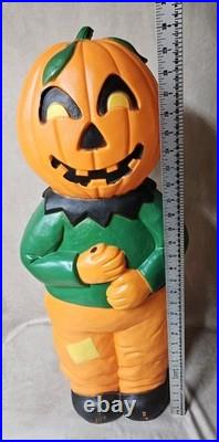 Vintage Don Featherstone Halloween Blow Mold Pumpkin Scarecrow (No Sign)