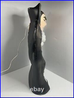 Vintage Dracula 36 Halloween Blow Mold Light General Foam Purple Black SEE