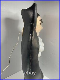 Vintage Dracula 36 Halloween Blow Mold Light General Foam Purple Black SEE