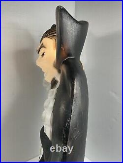 Vintage Dracula 36 Halloween Blow Mold Light General Foam Purple Black SEE