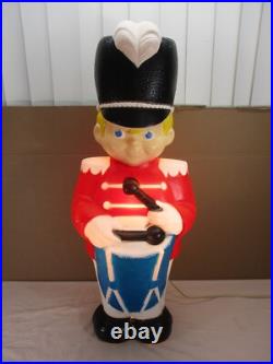Vintage Drummer Boy Soldier Lighted Christmas Blow Mold 33 by Grand Venture