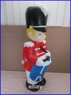 Vintage Drummer Boy Soldier Lighted Christmas Blow Mold 33 by Grand Venture