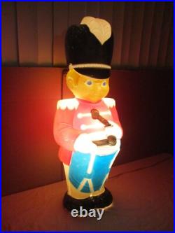 Vintage Drummer Boy Soldier Lighted Christmas Blow Mold 33 by Grand Venture