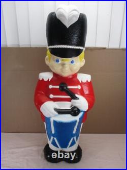 Vintage Drummer Boy Soldier Lighted Christmas Blow Mold 33 by Grand Venture