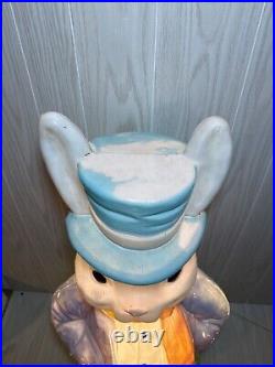 Vintage EMPIRE 34 Lighted Mr & Mrs EASTER Bunny Rabbit BLOW MOLDS