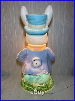 Vintage EMPIRE 34 Lighted Mr & Mrs EASTER Bunny Rabbit BLOW MOLDS
