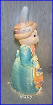 Vintage EMPIRE 34 Lighted Mr & Mrs EASTER Bunny Rabbit BLOW MOLDS