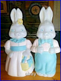 Vintage Easter Bunny Blow Molds Boy & Girl Empire Carolina