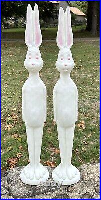 Vintage Easter Bunny blow mold by Union Products Inc Don Featherstone Lot Of 2
