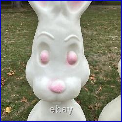 Vintage Easter Bunny blow mold by Union Products Inc Don Featherstone Lot Of 2