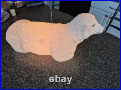 Vintage Empire 28 Christmas Nativity Shepherd Blow Mold With 2 Sheep & Staff Hook