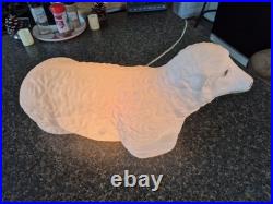 Vintage Empire 28 Christmas Nativity Shepherd Blow Mold With 2 Sheep & Staff Hook