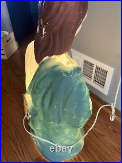 Vintage Empire 28 Nativity Green Shepherd With Staff Blow Mold- WORKING