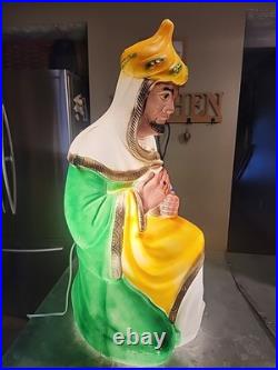 Vintage Empire 28 Wise Men Lighted Blow Mold Christmas Nativity Works