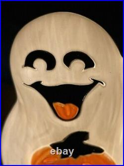 Vintage Empire 34 Halloween Blow Mold Ghost Jack-o-Lantern Pumpkin & Black Cat